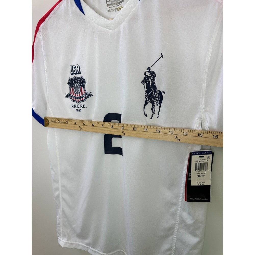 NEW Polo Sport Ralph Lauren USA Performance Shirt White Soccer Football Size XS - Picture 3 of 9